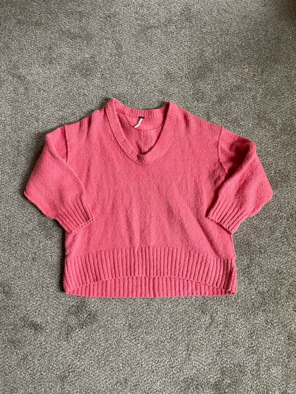 Free People Oversized Pink Cozy Sweater